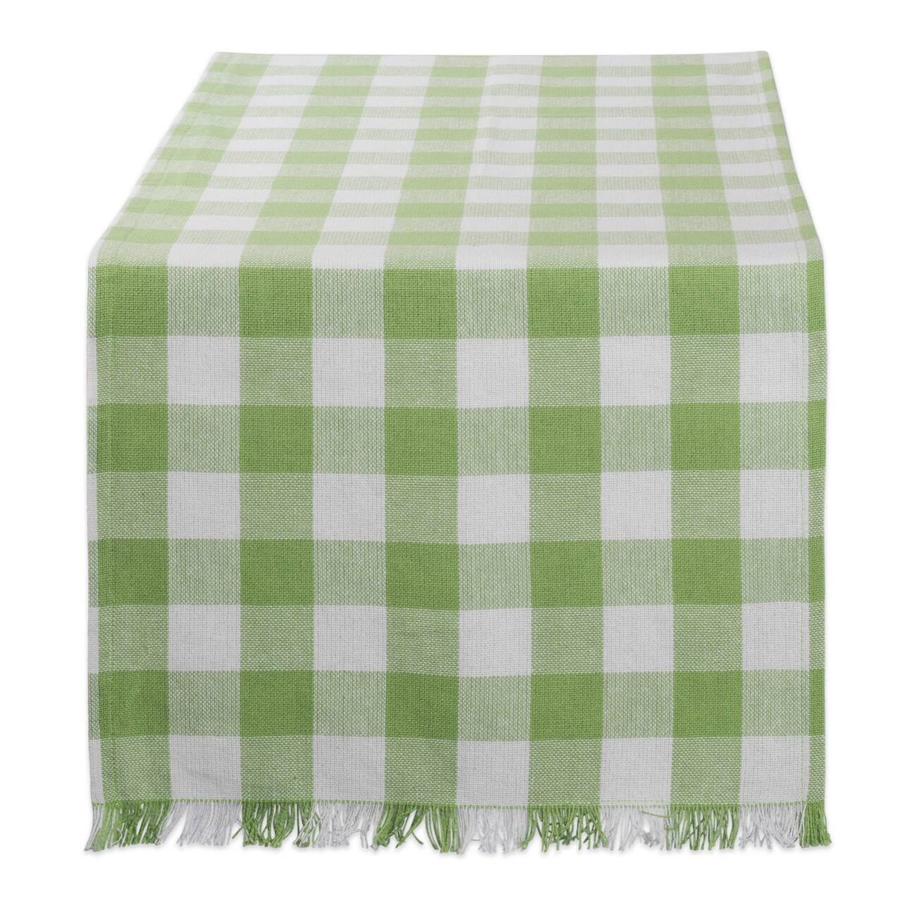 DII® 72" Heavyweight Check Fringed Table Runner